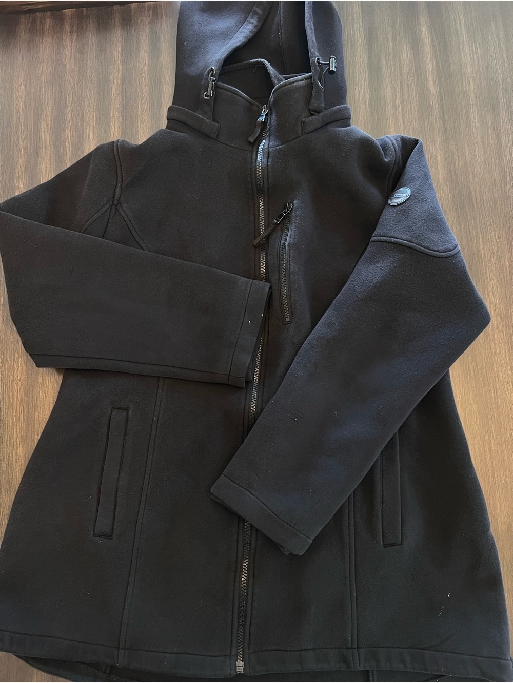 Andrew Marc Black Hooded Jacket